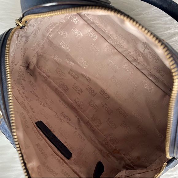 Michael Kors Blue Saffiano Small Satter Calf Handbag - Picture 6 of 8